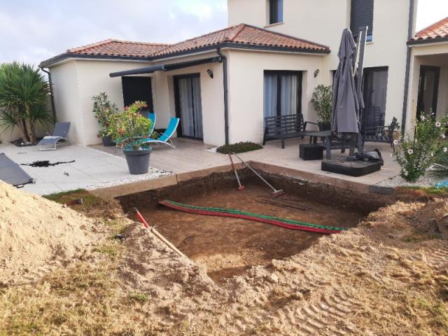 Création d’une dalle béton pour un SPA balnéo semi-enterré 